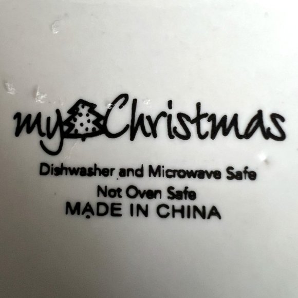 HOLIDAY BOWL Stoneware Gingerbread House People Christmas Lights Snowflakes Xmas - Picture 8 of 8